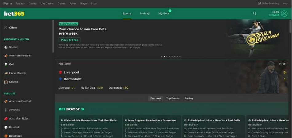 벳365의 홈페이지